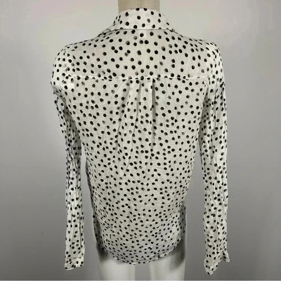 🌟Bella Dahl Women's Full Button Down Hipster Dot Blouse S - Picture 6 of 11